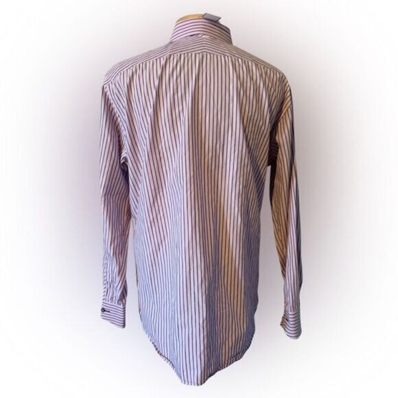 Paul Smith 17 1/2 x 44 Purple Striped Dress Shirt - Picture 2 of 4
